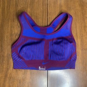 Blue and Red Nike Sports Bra